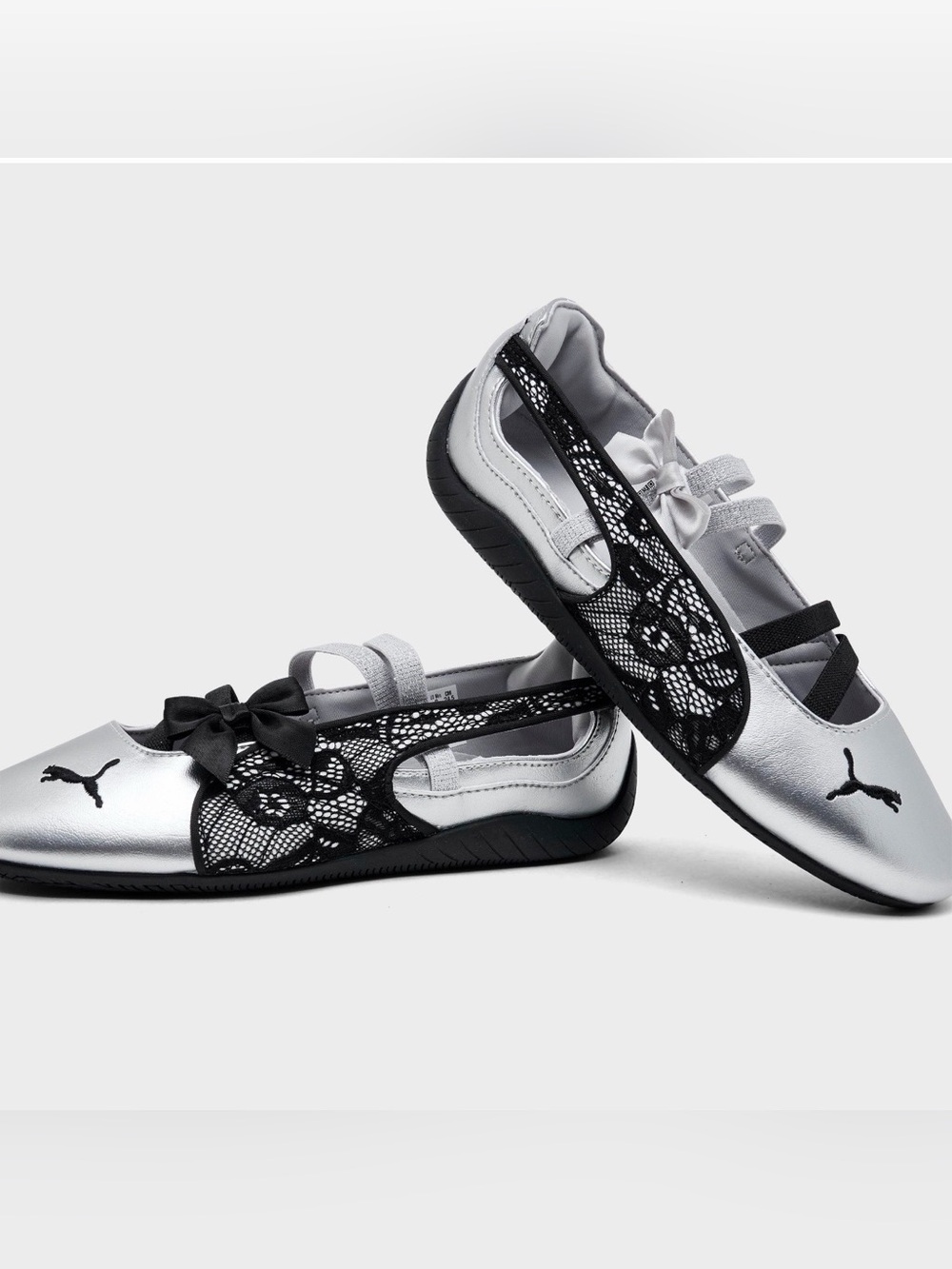 📎 PUMA SPEEDCAT BALLET LACE BOW SILVER 📎